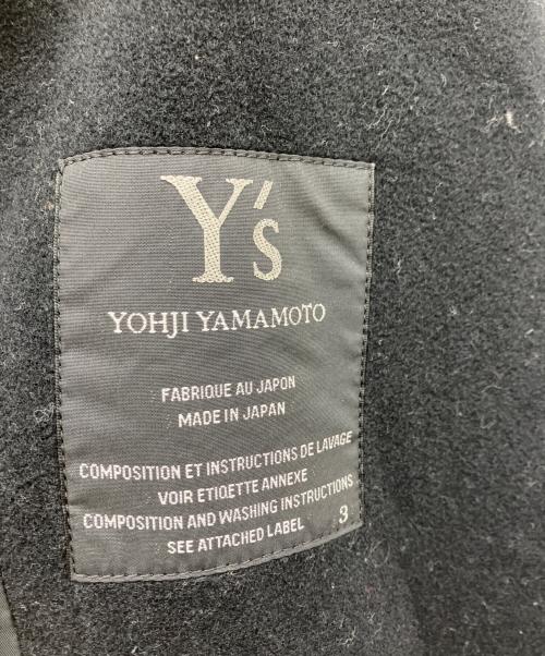 Y's（ワイズ）Y's (ワイズ) ウールメルトンロングコート ブラック サイズ:3の古着・服飾アイテム