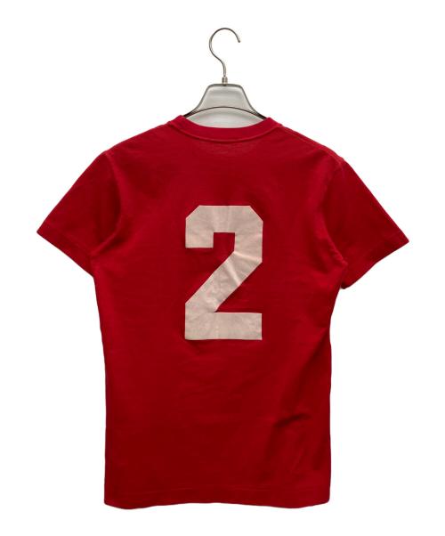 adidas（アディダス）adidas (アディダス) 半袖Tシャツ レッド サイズ:Mの古着・服飾アイテム