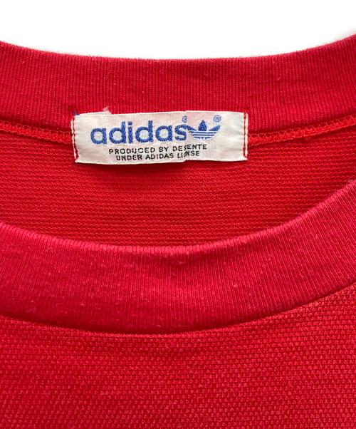 adidas（アディダス）adidas (アディダス) 半袖Tシャツ レッド サイズ:Mの古着・服飾アイテム