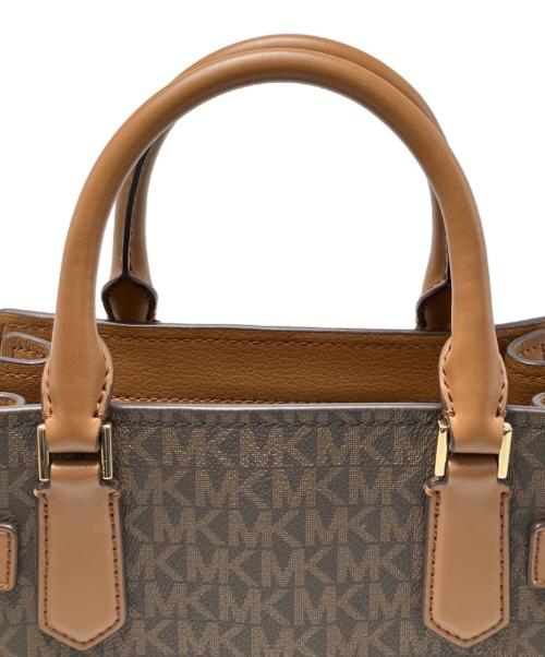 MICHAEL KORS（マイケルコース）MICHAEL KORS (マイケルコース) 2WAYサッチェルバッグ ブラウンの古着・服飾アイテム