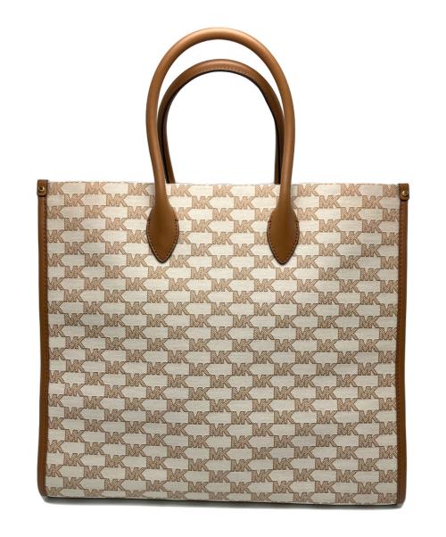 MICHAEL KORS（マイケルコース）MICHAEL KORS (マイケルコース) ミレラ 2WAYトートバッグ ベージュ×ブラウンの古着・服飾アイテム