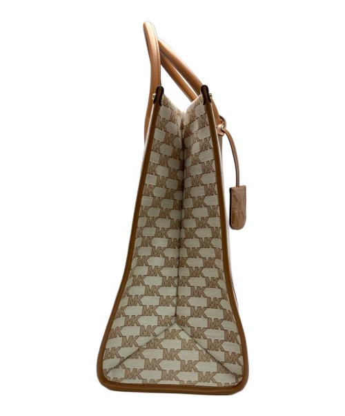 MICHAEL KORS（マイケルコース）MICHAEL KORS (マイケルコース) ミレラ 2WAYトートバッグ ベージュ×ブラウンの古着・服飾アイテム