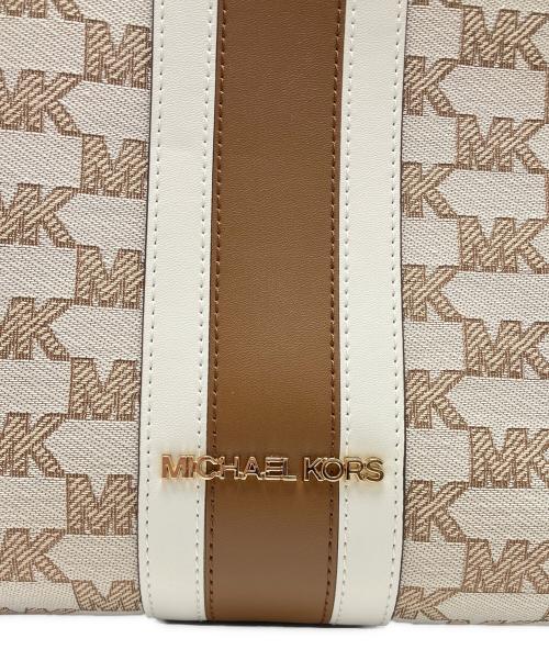 MICHAEL KORS（マイケルコース）MICHAEL KORS (マイケルコース) ミレラ 2WAYトートバッグ ベージュ×ブラウンの古着・服飾アイテム