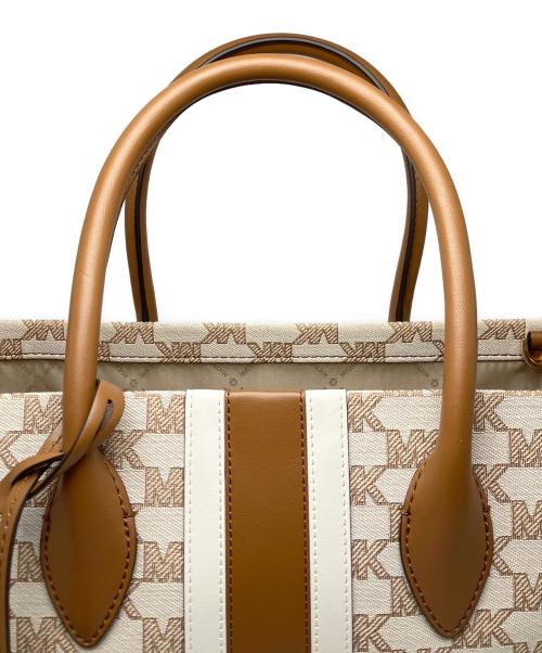 MICHAEL KORS（マイケルコース）MICHAEL KORS (マイケルコース) ミレラ 2WAYトートバッグ ベージュ×ブラウンの古着・服飾アイテム