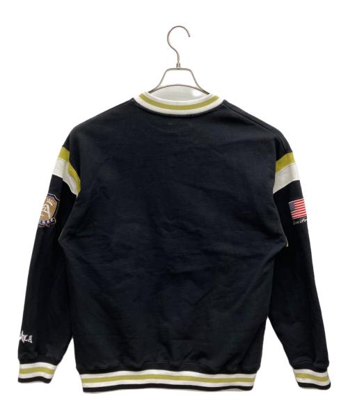 X-LARGE（エクストララージ）X-LARGE (エクストララージ) BASEBALL LOGO EMBROIDERED V NECK SWEATSHIRT　スウェット ブラック サイズ:Lの古着・服飾アイテム