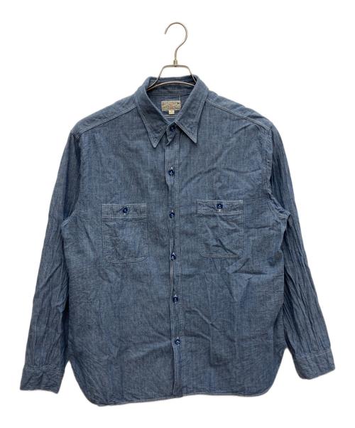 BUZZ RICKSON'S（バズリクソンズ）BUZZ RICKSON'S (バズリクソンズ) シャンブレーシャツ ブルー サイズ:18-18 1/2の古着・服飾アイテム
