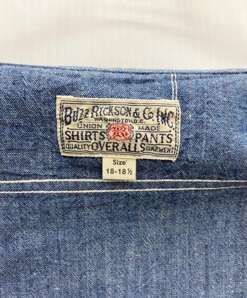 BUZZ RICKSON'S（バズリクソンズ）BUZZ RICKSON'S (バズリクソンズ) シャンブレーシャツ ブルー サイズ:18-18 1/2の古着・服飾アイテム