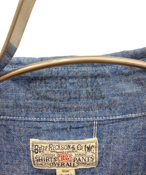 BUZZ RICKSON'S（バズリクソンズ）BUZZ RICKSON'S (バズリクソンズ) シャンブレーシャツ ブルー サイズ:18-18 1/2の古着・服飾アイテム