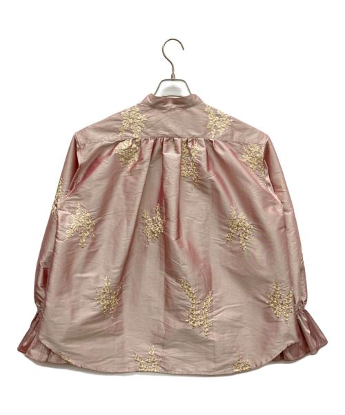 ne quittez pas for TOMORROW LAND（ヌキテパ）ne quittez pas for TOMORROW LAND (ヌキテパ) 別注エンブロイダリータフタブラウス ピンク サイズ:Fの古着・服飾アイテム