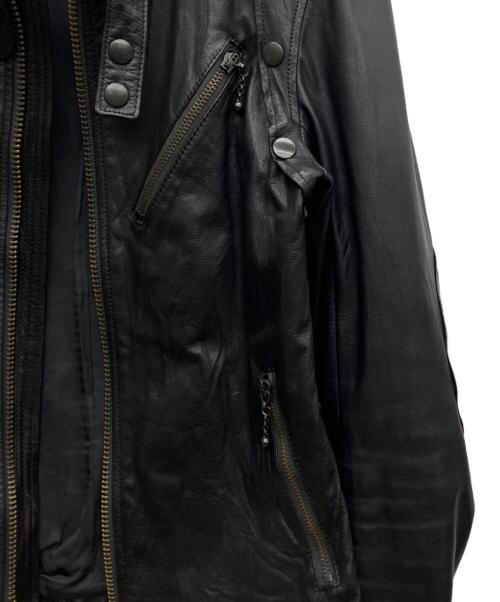 MARKA（マーカ）MARKA (マーカ) シングルライダースジャケット ブラック サイズ:Fの古着・服飾アイテム