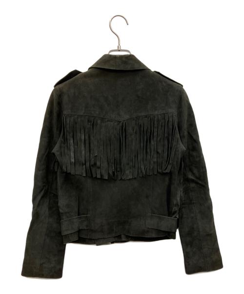 ALL SAINTS（オールセインツ）ALL SAINTS (オールセインツ) タッセルライダースジャケット ブラック サイズ:36の古着・服飾アイテム