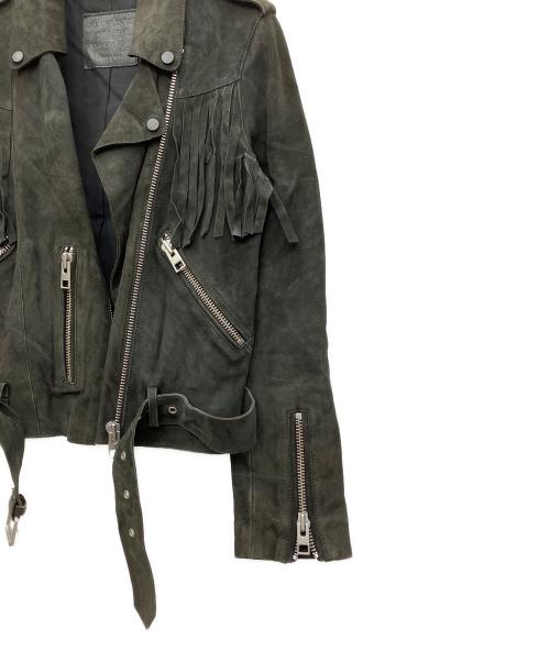 ALL SAINTS（オールセインツ）ALL SAINTS (オールセインツ) タッセルライダースジャケット ブラック サイズ:36の古着・服飾アイテム