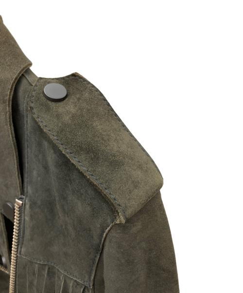 ALL SAINTS（オールセインツ）ALL SAINTS (オールセインツ) タッセルライダースジャケット ブラック サイズ:36の古着・服飾アイテム