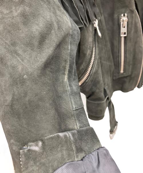ALL SAINTS（オールセインツ）ALL SAINTS (オールセインツ) タッセルライダースジャケット ブラック サイズ:36の古着・服飾アイテム