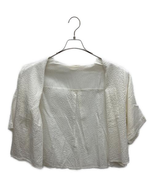 Demi-Luxe Beams（デミルクス ビームス）Demi-Luxe Beams (デミルクス ビームス) シャドーストライプ シャツ　24SS  ホワイト サイズ:Fの古着・服飾アイテム