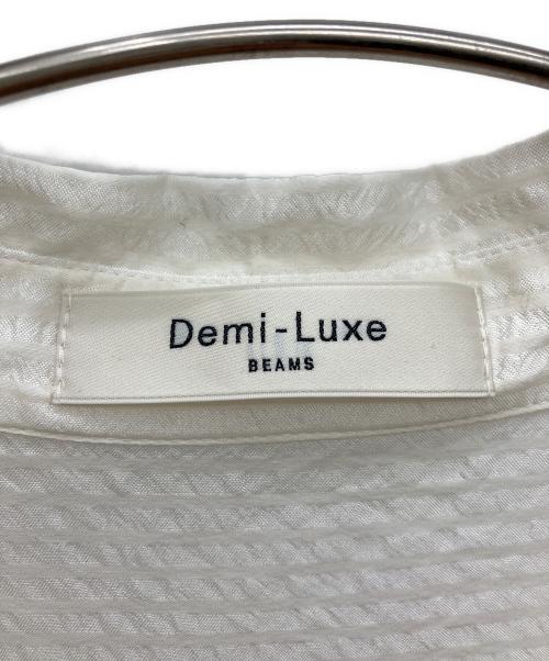 Demi-Luxe Beams（デミルクス ビームス）Demi-Luxe Beams (デミルクス ビームス) シャドーストライプ シャツ　24SS  ホワイト サイズ:Fの古着・服飾アイテム