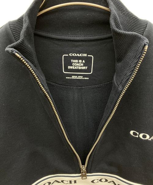 COACH（コーチ）COACH (コーチ) ロゴ ハーフジップ スウェット  ネイビー サイズ:Mの古着・服飾アイテム