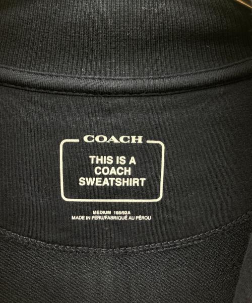 COACH（コーチ）COACH (コーチ) ロゴ ハーフジップ スウェット  ネイビー サイズ:Mの古着・服飾アイテム