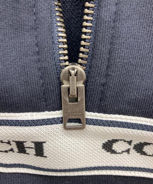 COACH（コーチ）COACH (コーチ) ロゴ ハーフジップ スウェット  ネイビー サイズ:Mの古着・服飾アイテム