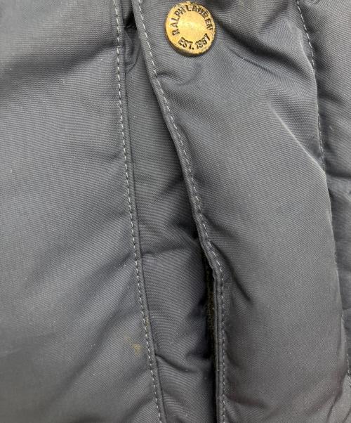 POLO RALPH LAUREN（ポロ・ラルフローレン）POLO RALPH LAUREN (ポロ・ラルフローレン) フード付きダウンベスト ネイビー サイズ:XLの古着・服飾アイテム