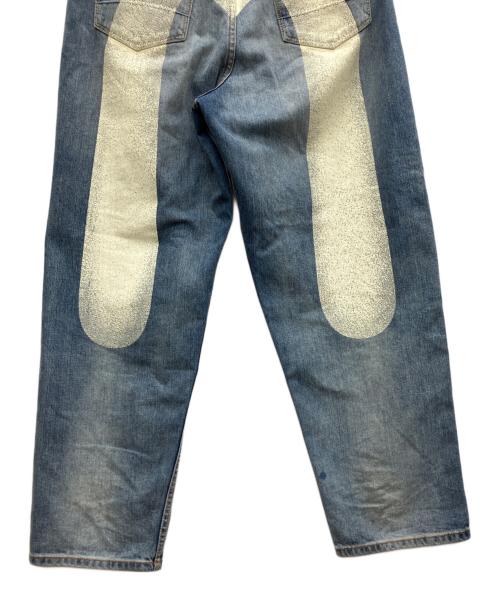 EVISU（エヴィス）EVISU (エヴィス) エクリュ大黒プリント ルーズフィット ジーンズ #2038 インディゴ サイズ:W31の古着・服飾アイテム