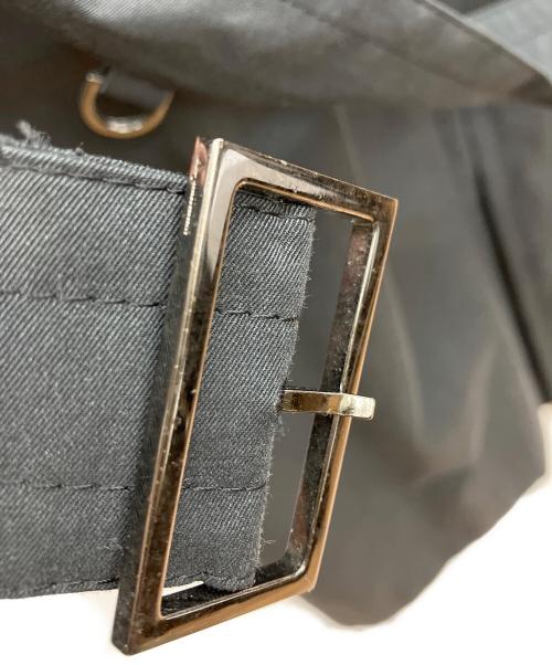 Aquascutum（アクアスキュータム）Aquascutum (アクアスキュータム) フォックスファーカラー・ウールライナー付きトレンチコート ブラック サイズ:6Fの古着・服飾アイテム