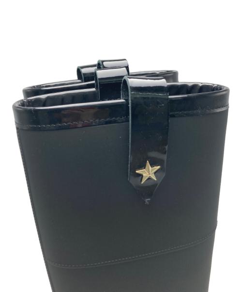 JIMMY CHOO（ジミーチュウ）JIMMY CHOO (ジミーチュウ) レインブーツ EDITH ブラック サイズ:37の古着・服飾アイテム