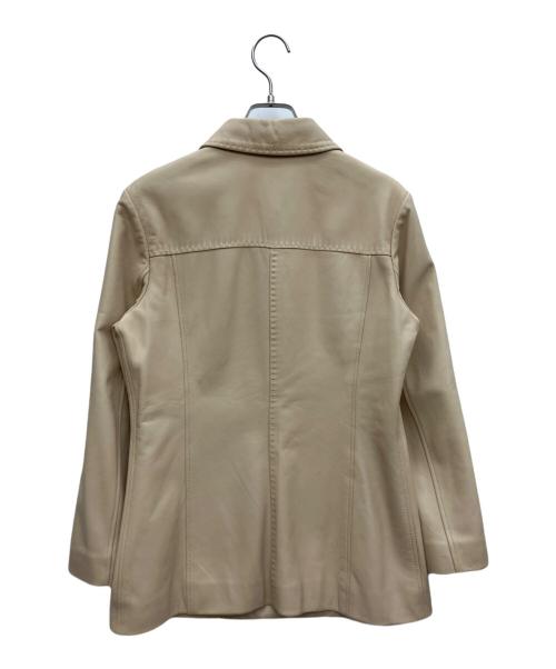 BURBERRY LONDON（バーバリーロンドン）BURBERRY LONDON (バーバリーロンドン) レザーコート ベージュ サイズ:40の古着・服飾アイテム