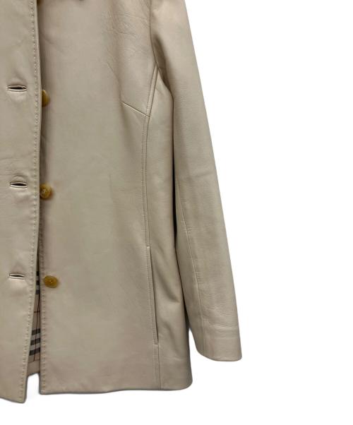 BURBERRY LONDON（バーバリーロンドン）BURBERRY LONDON (バーバリーロンドン) レザーコート ベージュ サイズ:40の古着・服飾アイテム