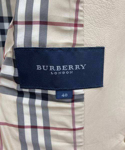 BURBERRY LONDON（バーバリーロンドン）BURBERRY LONDON (バーバリーロンドン) レザーコート ベージュ サイズ:40の古着・服飾アイテム