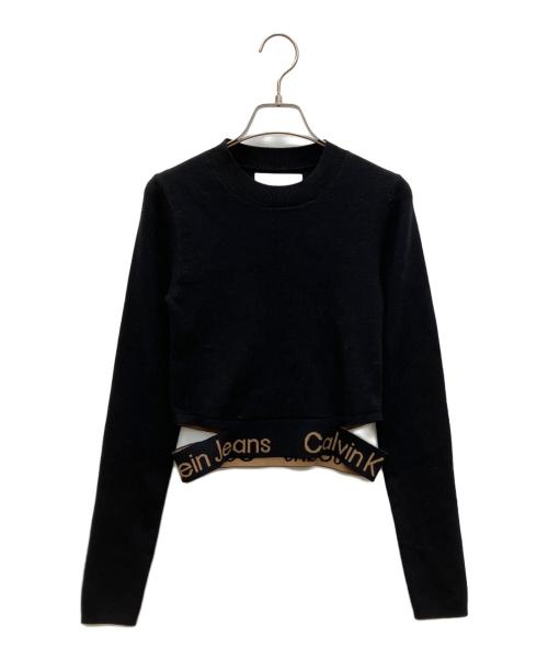 Calvin Klein Jeans（カルバンクラインジーンズ）Calvin Klein Jeans (カルバンクラインジーンズ) ウエストロゴニット ブラック サイズ:Mの古着・服飾アイテム