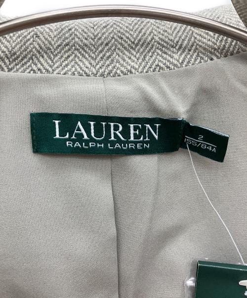 LAUREN RALPH LAUREN（ローレン ラルフ ローレン）LAUREN RALPH LAUREN (ローレン ラルフ ローレン) ヘリンボーン ブレザー グレー サイズ:2 未使用品の古着・服飾アイテム