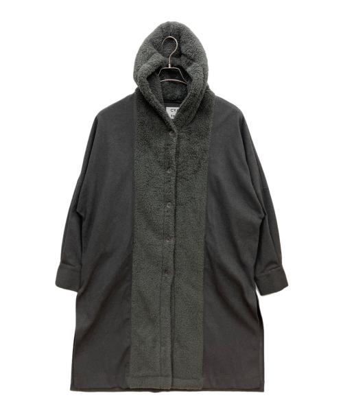 CYAN TOKYO（シアン トーキョー）CYAN TOKYO (シアン トーキョー) テープアジャストボアコート グレー サイズ:Fの古着・服飾アイテム