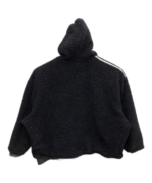 adidas（アディダス）adidas (アディダス) 3ストライプ ライン ボア フリース ジャケット ブラック サイズ:ASIA　Dの古着・服飾アイテム