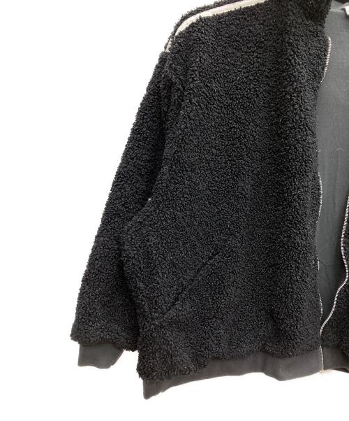 adidas（アディダス）adidas (アディダス) 3ストライプ ライン ボア フリース ジャケット ブラック サイズ:ASIA　Dの古着・服飾アイテム