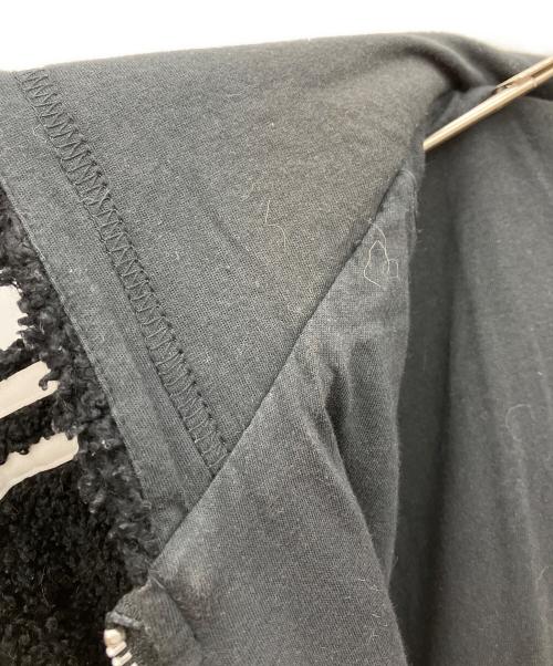 adidas（アディダス）adidas (アディダス) 3ストライプ ライン ボア フリース ジャケット ブラック サイズ:ASIA　Dの古着・服飾アイテム