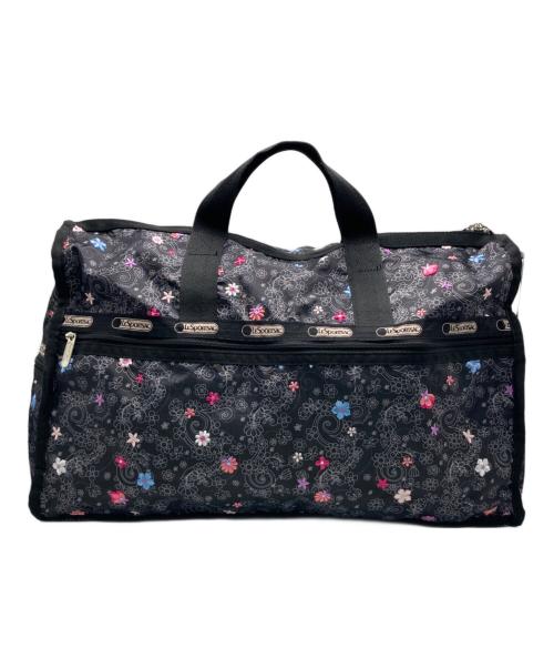 LeSportsac（レスポートサック）LeSportsac (レスポートサック) ボストンバッグ ブラック×ピンクの古着・服飾アイテム