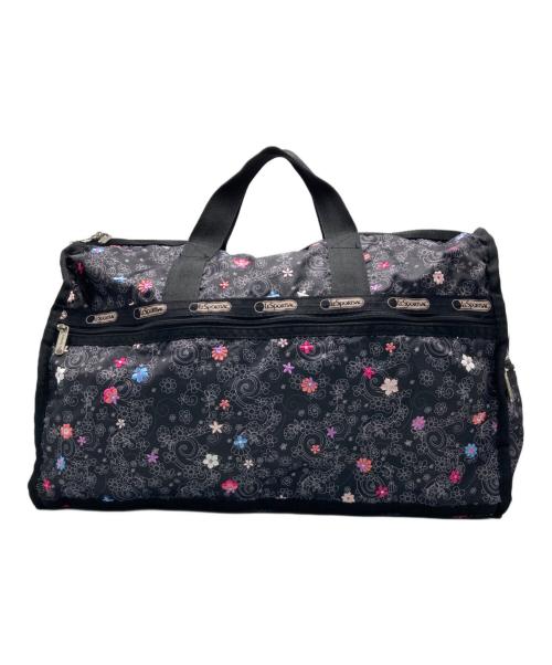 LeSportsac（レスポートサック）LeSportsac (レスポートサック) ボストンバッグ ブラック×ピンクの古着・服飾アイテム
