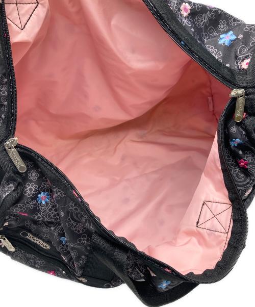 LeSportsac（レスポートサック）LeSportsac (レスポートサック) ボストンバッグ ブラック×ピンクの古着・服飾アイテム