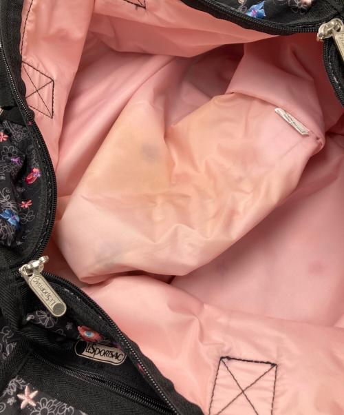 LeSportsac（レスポートサック）LeSportsac (レスポートサック) ボストンバッグ ブラック×ピンクの古着・服飾アイテム