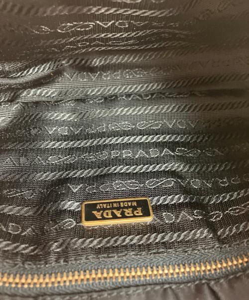 PRADA（プラダ）PRADA (プラダ) テスート ナイロン トライアングルロゴ ターンロック ショルダーバッグ ブラックの古着・服飾アイテム