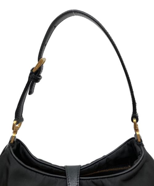 PRADA（プラダ）PRADA (プラダ) テスート ナイロン トライアングルロゴ ターンロック ショルダーバッグ ブラックの古着・服飾アイテム