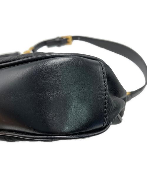 PRADA（プラダ）PRADA (プラダ) テスート ナイロン トライアングルロゴ ターンロック ショルダーバッグ ブラックの古着・服飾アイテム