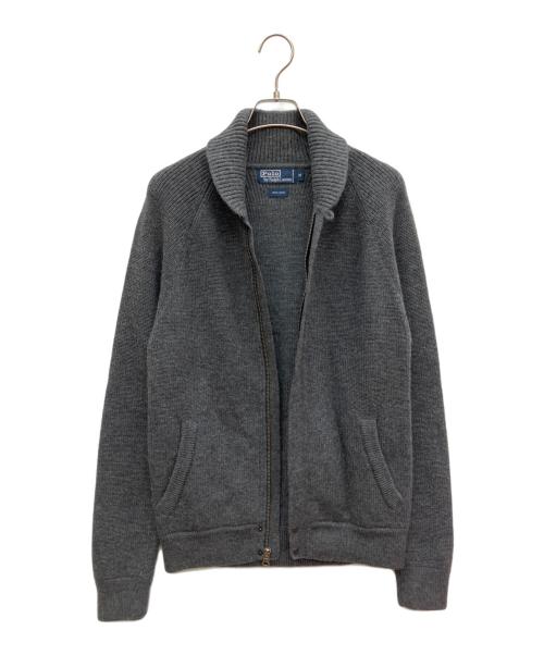 POLO RALPH LAUREN（ポロ・ラルフローレン）POLO RALPH LAUREN (ポロ・ラルフローレン) ジップニットジャケット グレー サイズ:Mの古着・服飾アイテム