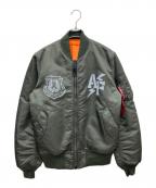 ALPHA INDUSTRIESアルファインダストリーズ）の古着「MA-1ジャケット MIL-J-82790J」｜グリーン