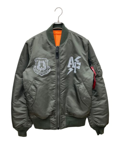ALPHA INDUSTRIES（アルファインダストリーズ）ALPHA INDUSTRIES (アルファインダストリーズ) MA-1ジャケット MIL-J-82790J グリーン サイズ:Lの古着・服飾アイテム