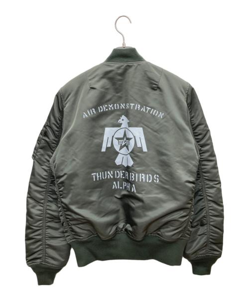 ALPHA INDUSTRIES（アルファインダストリーズ）ALPHA INDUSTRIES (アルファインダストリーズ) MA-1ジャケット MIL-J-82790J グリーン サイズ:Lの古着・服飾アイテム