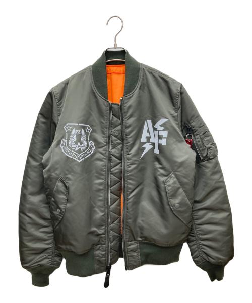 ALPHA INDUSTRIES（アルファインダストリーズ）ALPHA INDUSTRIES (アルファインダストリーズ) MA-1ジャケット MIL-J-82790J グリーン サイズ:Lの古着・服飾アイテム