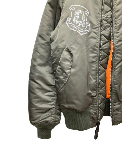 ALPHA INDUSTRIES（アルファインダストリーズ）ALPHA INDUSTRIES (アルファインダストリーズ) MA-1ジャケット MIL-J-82790J グリーン サイズ:Lの古着・服飾アイテム