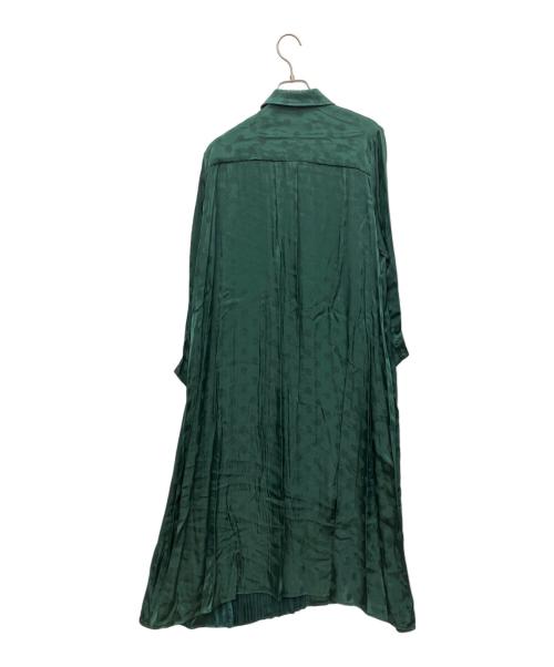 SUM1 STYLE（スミスタイル）SUM1 STYLE (スミスタイル) ハーフプリーツ シャツワンピース グリーン サイズ:F 未使用品の古着・服飾アイテム